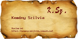 Kemény Szilvia névjegykártya
