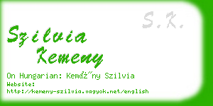 szilvia kemeny business card